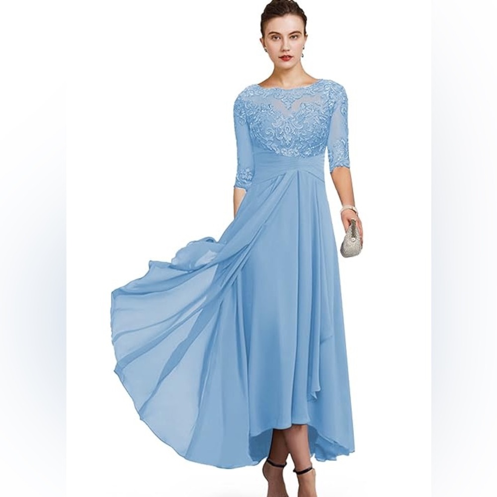 NWT Cornflower Blue Formal Cocktail Wedding Guest Dress